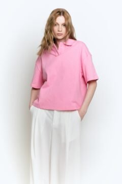Marškinėliai polo Pink