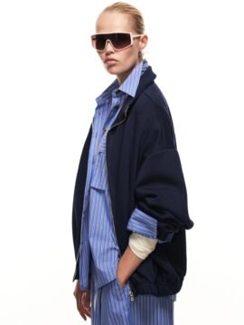 Longline shirt in blue