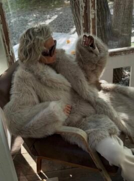 Faux fur snowfall