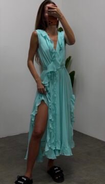 Midi sundress blue