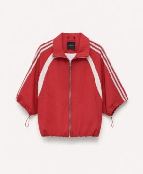 Stripe detail bomber red