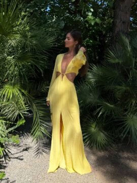 Maxi summer dress yellow