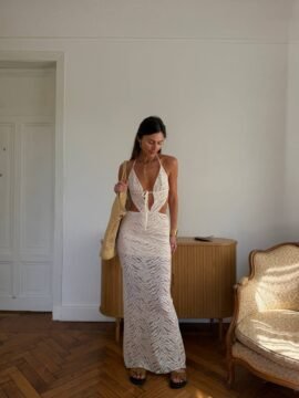 Guipure lace dress