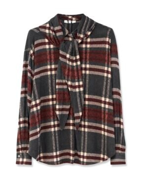 Shirt with matching scarf grey