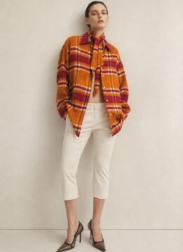 Shirt with matching scarf orange